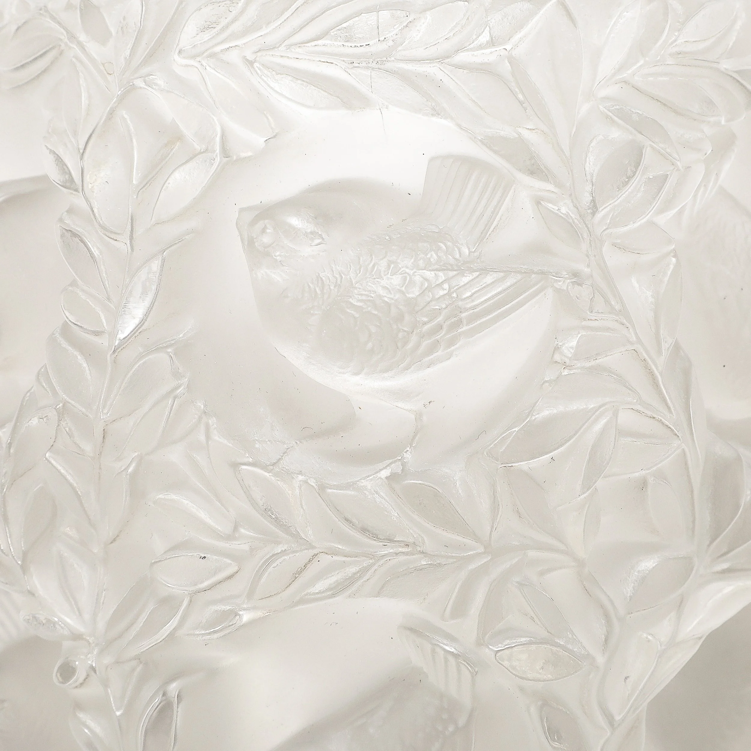 Mid-Century Modernist Crystal Bagatelle Vase signed Lalique — High